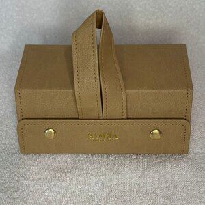 “Sancia Australia” 3-sunglasses holder case/ Faux leather/ Brown
